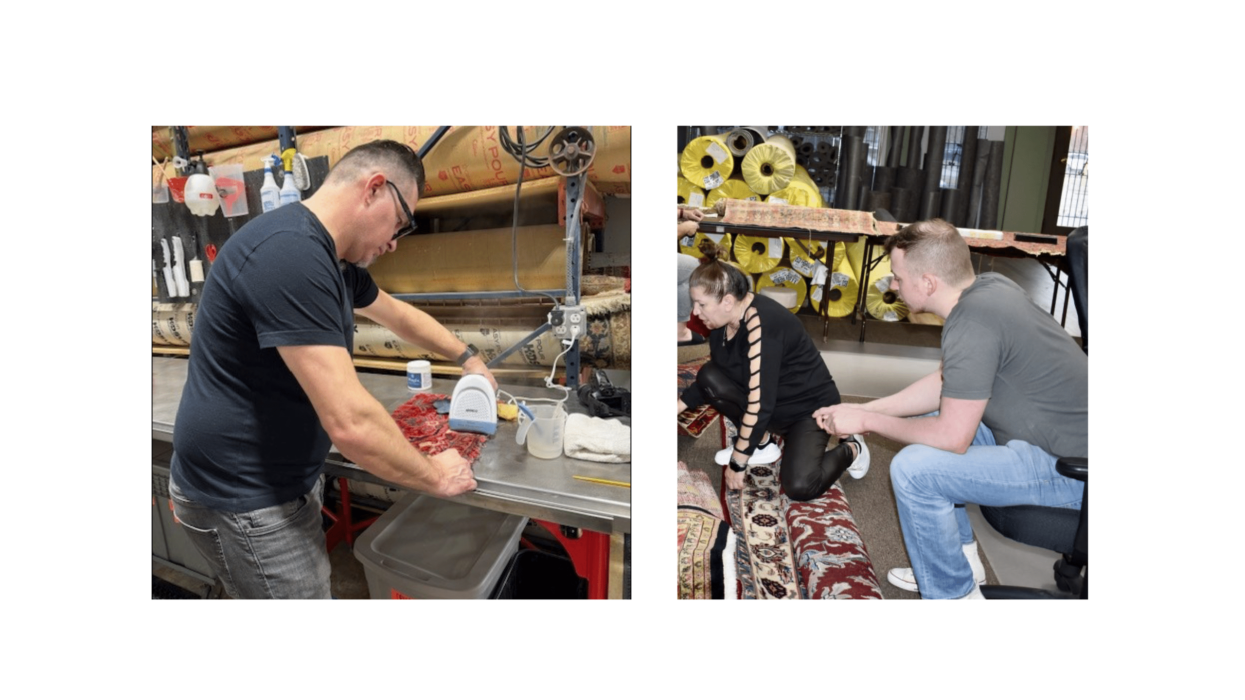 Nikola Kresic and TS attending the Master Rug Cleaner Program - 2024